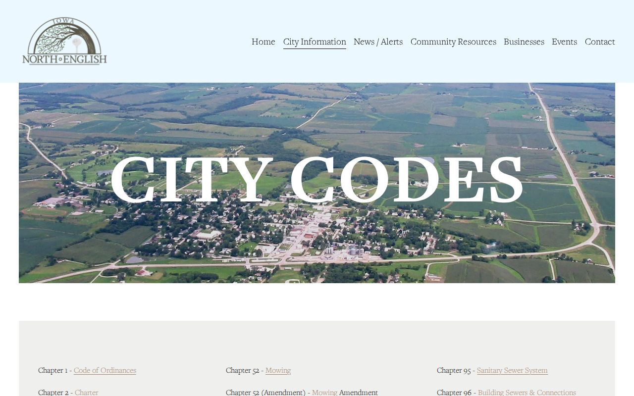 North English government contact page with contract law enforcement reference
