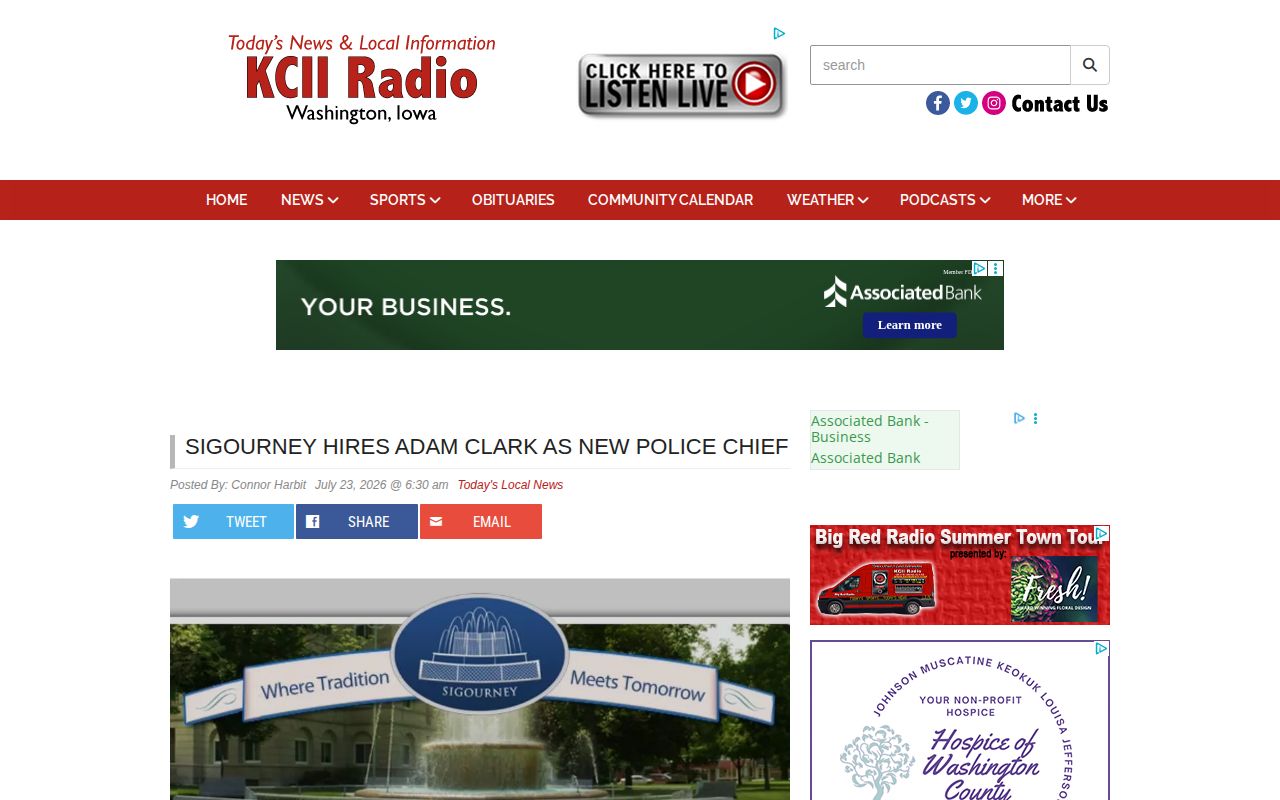 KCII report on Sigourney police leadership and arrest coverage